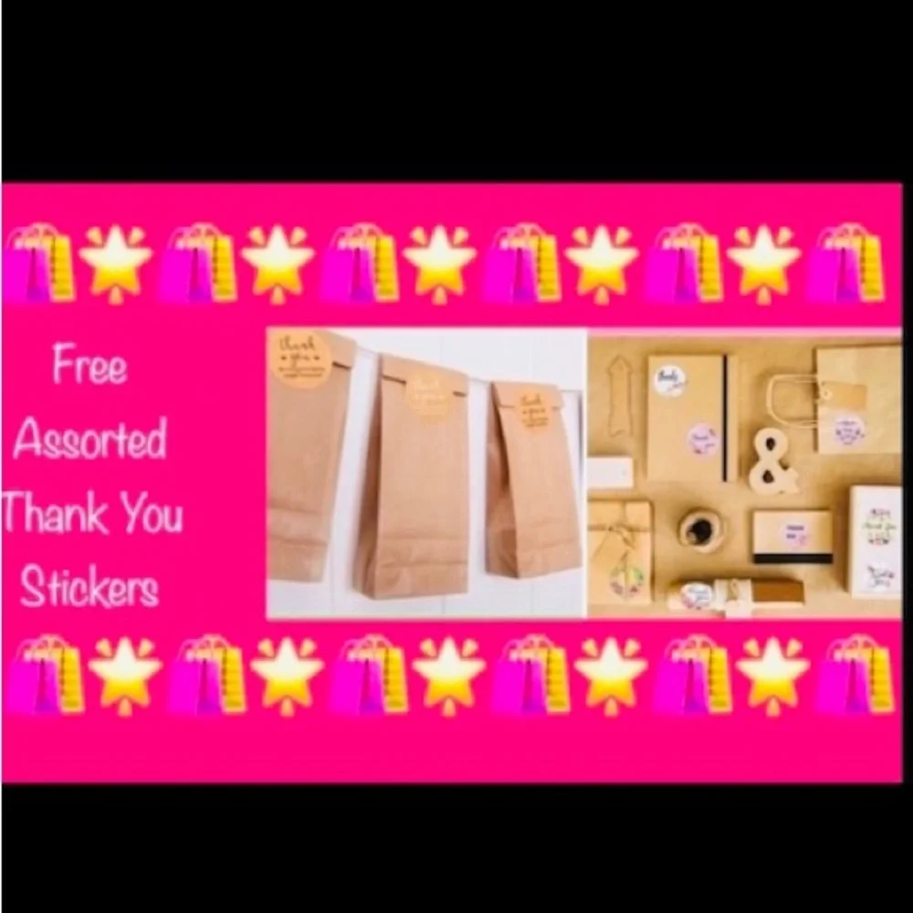 10”x 13”~ PolyMailers 25ct w/BONUS! 25ct “Free”~ Thank You Stickers ⚫️🆕⚫️